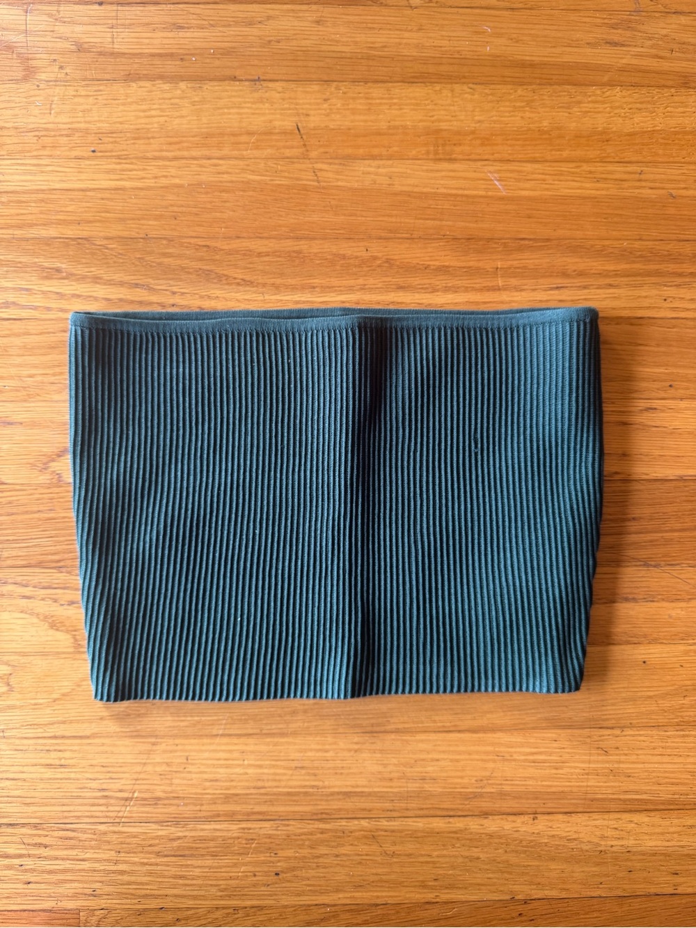 La Hearts Ribbed tube top in Teal Green